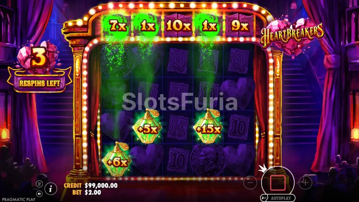 Ronda de respins de Heartbreakers con botellas de perfume en la grilla