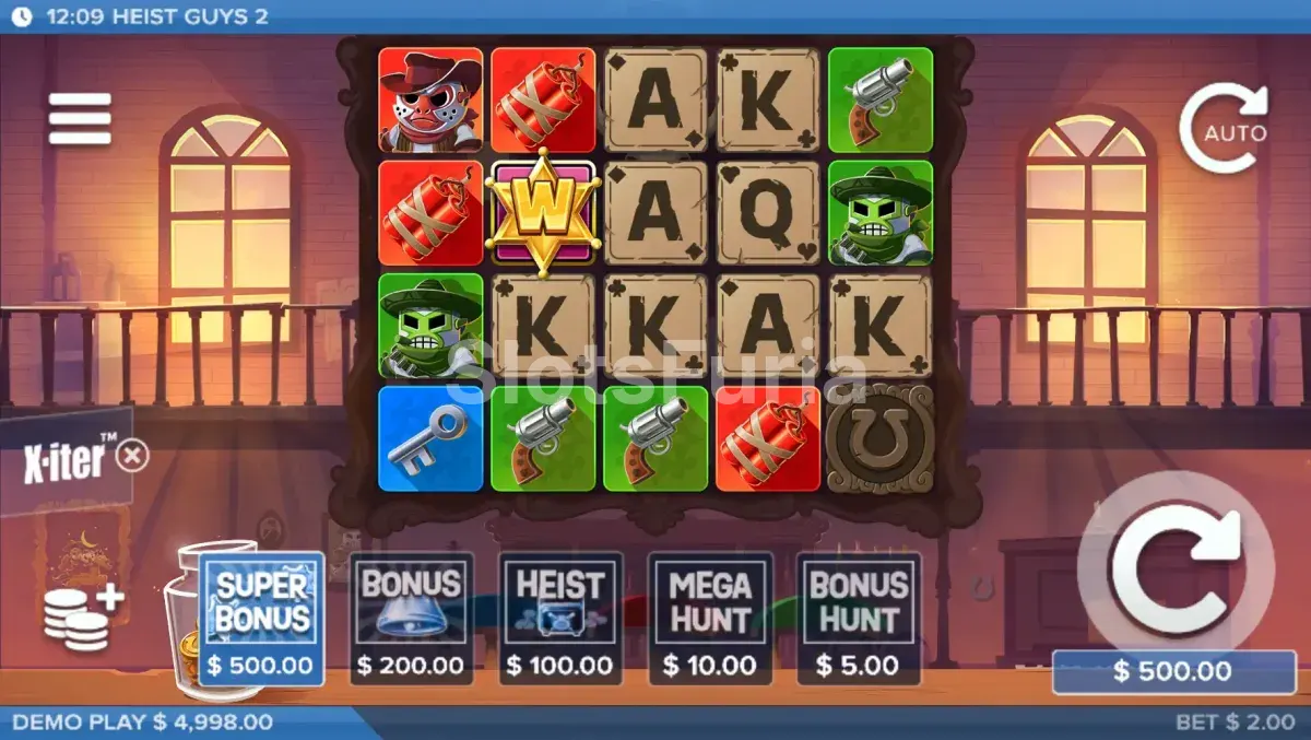 Opciones de compra de bonus en Heist Guys 2