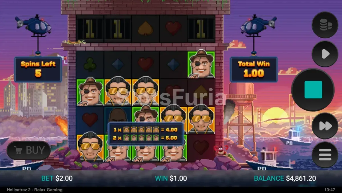 Ronda de giros gratis en Hellcatraz 2 Dream Drop con el tablero expandido