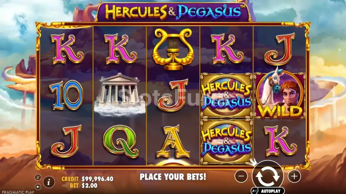 Segunda vista del juego base de Hercules And Pegasus en acción