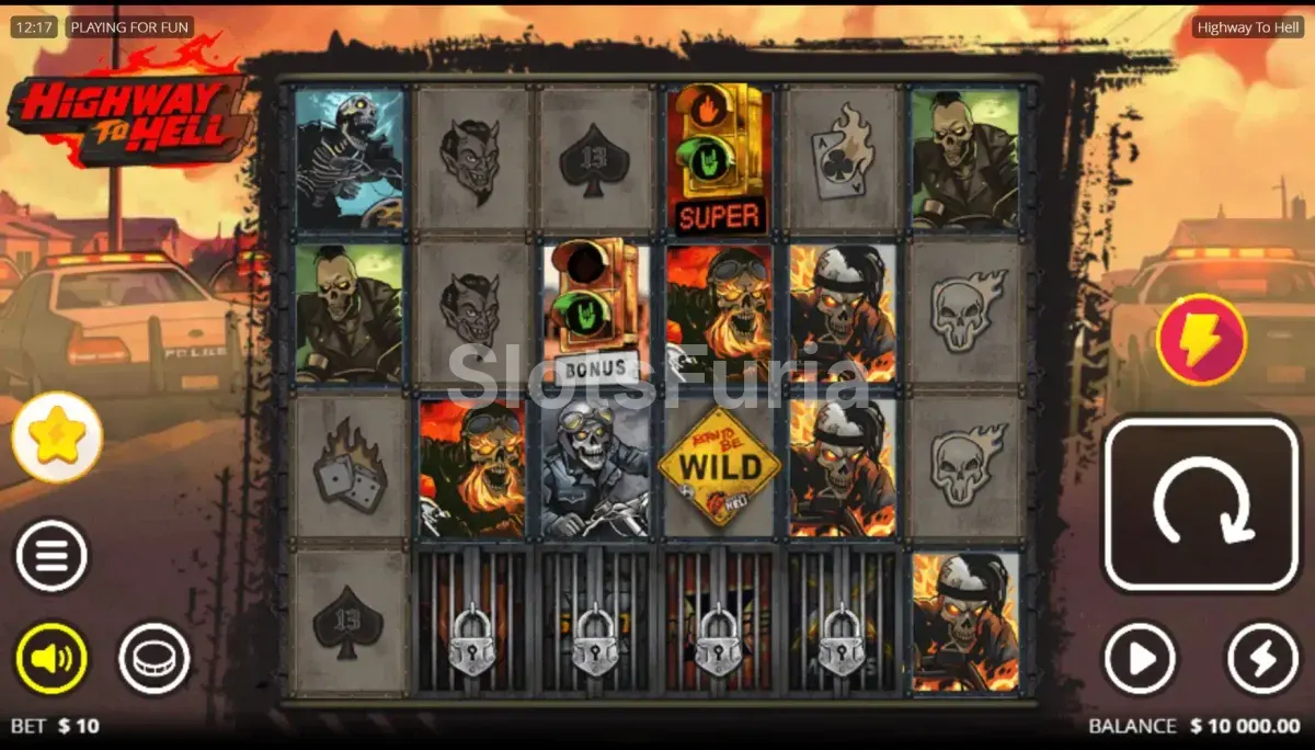 Juego base de Highway to Hell con la cuadrícula de 6x4