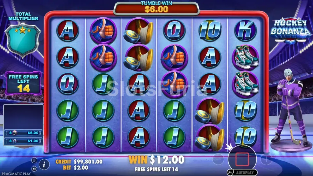 Tiradas gratuitas activas en Hockey Bonanza con multiplicador global