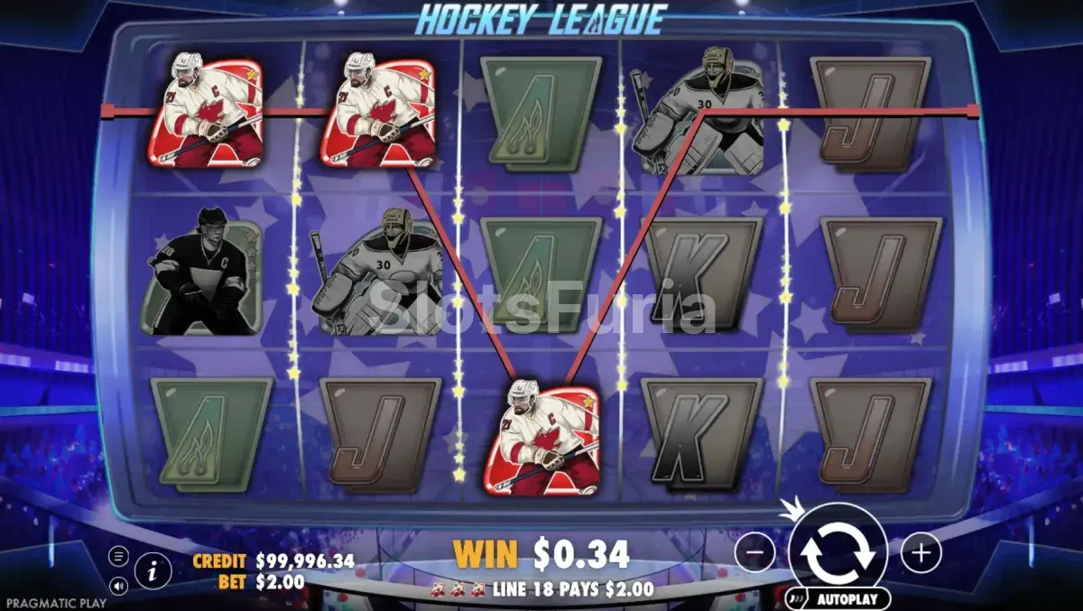 Segunda pantalla del juego base de Hockey League en plena acción