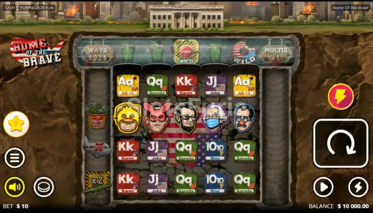 Pantalla principal del juego base de Home of the Brave
