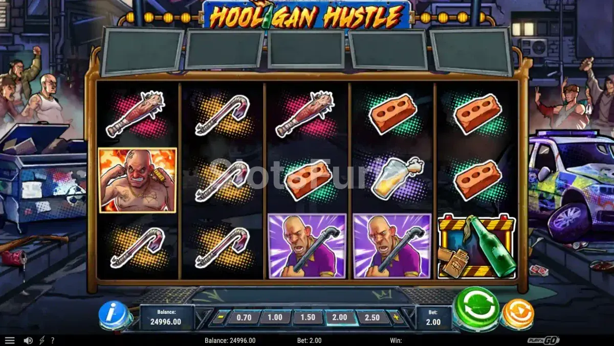 Ronda de giros gratuitos en Hooligan Hustle con los tres modos disponibles