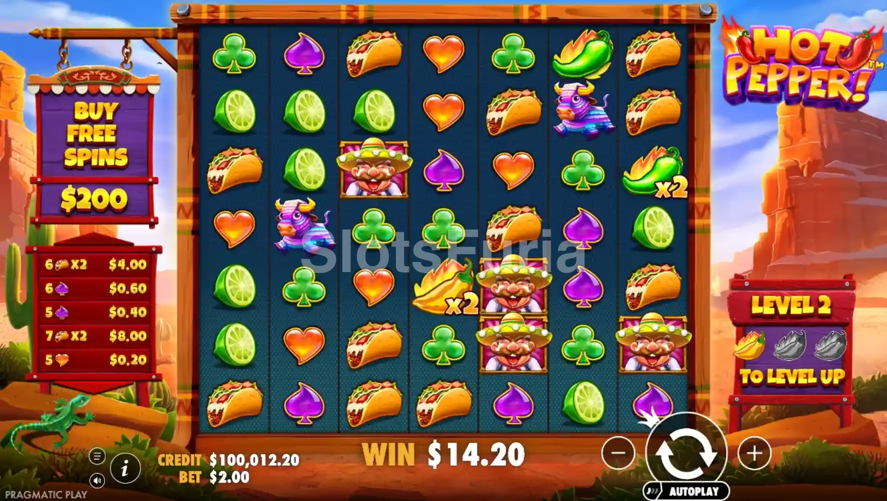 Juego base de Hot Pepper con la cuadrícula de 7x7