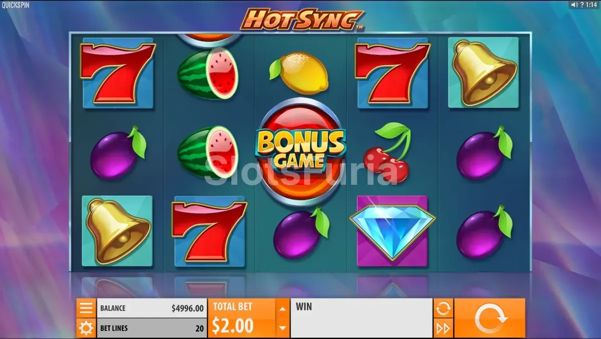 Segunda vista del juego base de Hot Sync con los rodillos en plena sincronización