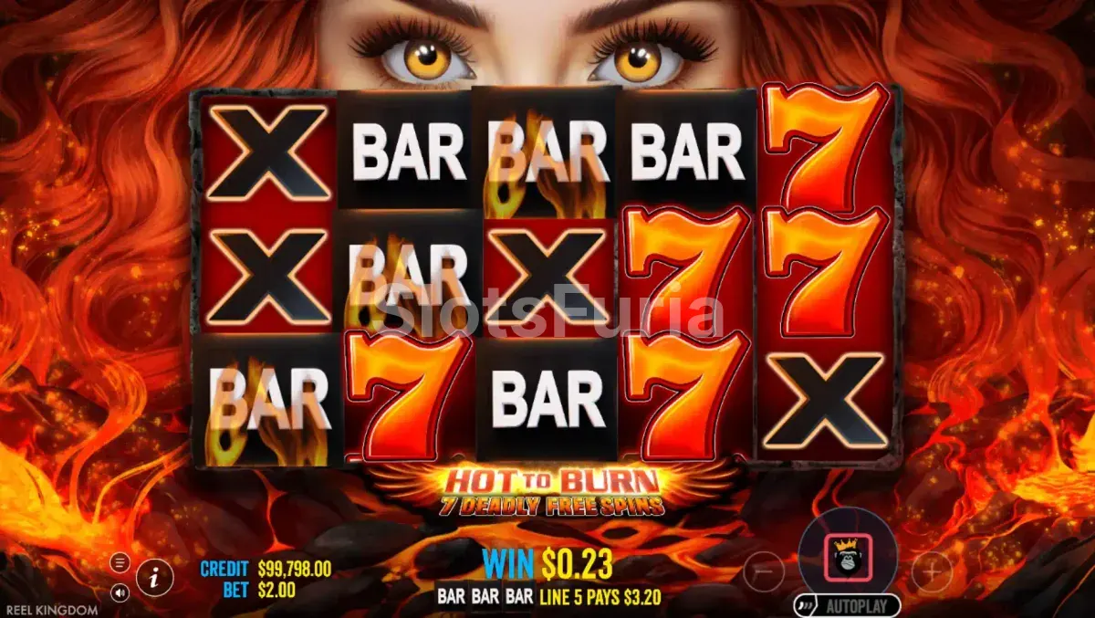 Ronda de giros gratuitos de Hot to Burn 7 Deadly Free Spins en plena acción