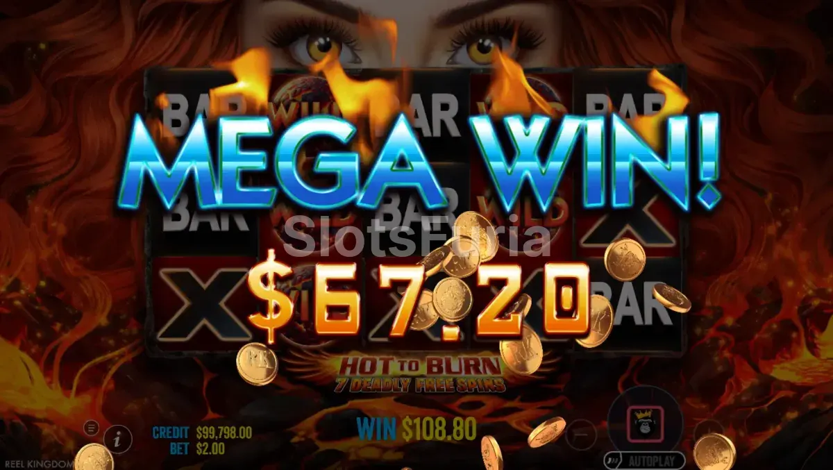 Gran victoria registrada en Hot to Burn 7 Deadly Free Spins