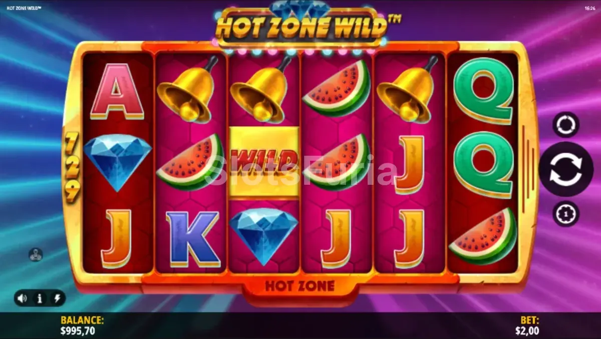 Segunda vista del juego base de Hot Zone Wild con la zona caliente activada