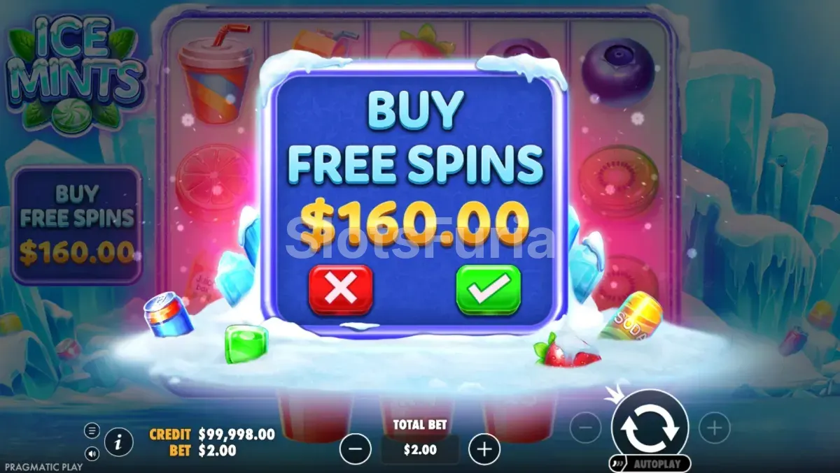 Opción de compra de bonus en Ice Mints de Pragmatic Play