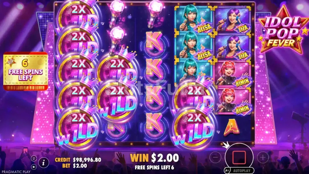 Giros gratis de Idol Pop Fever con comodines multiplicados