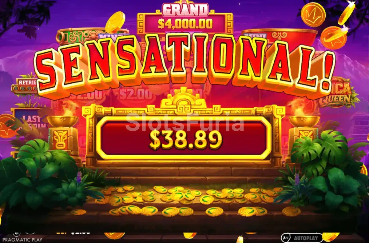 Gran victoria registrada en Inca Queen durante la ronda de bonus