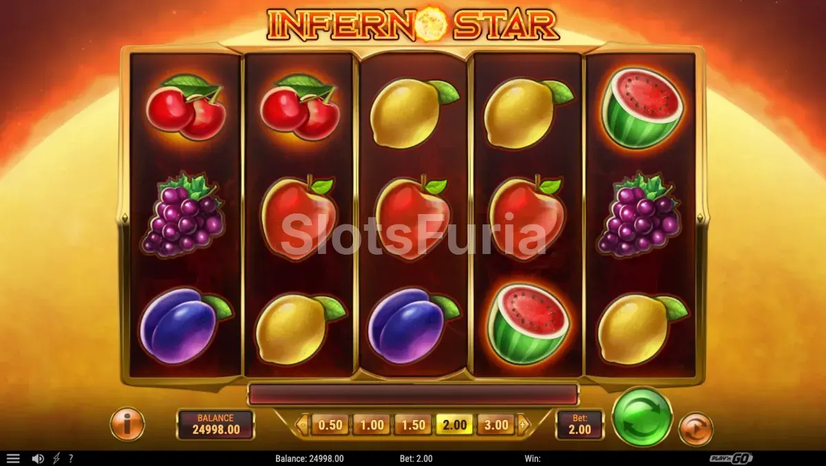 Pantalla principal del juego base de Inferno Star