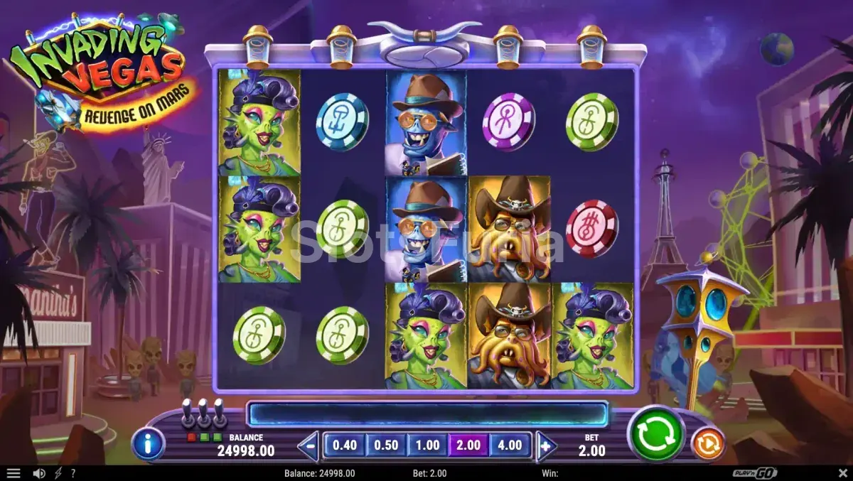 Juego base de Invading Vegas Revenge on Mars con el vaquero espacial en Marte