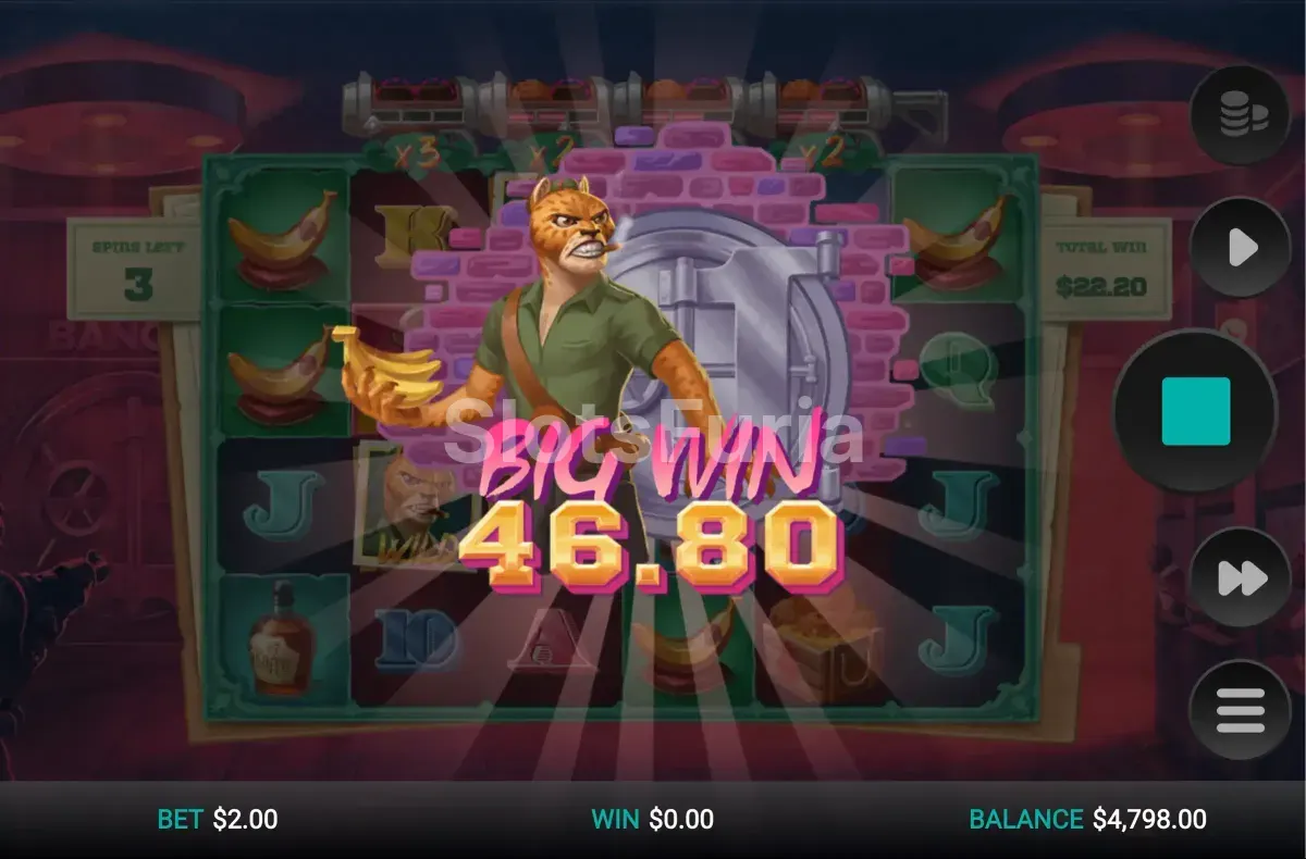 Gran victoria en Iron Bank con multiplicadores activos