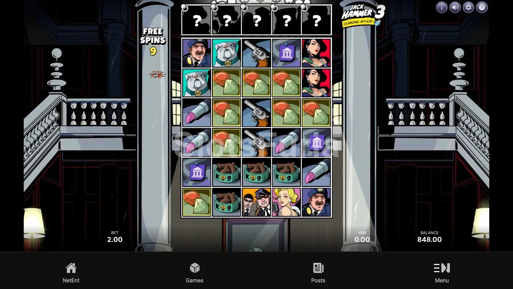 Ronda de giros gratis activa en Jack Hammer 3