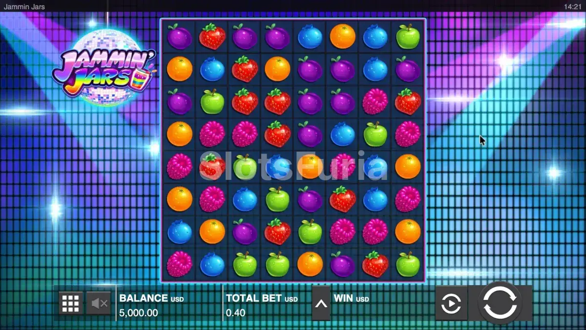 Juego base de Jammin' Jars, tragamonedas de Push Gaming