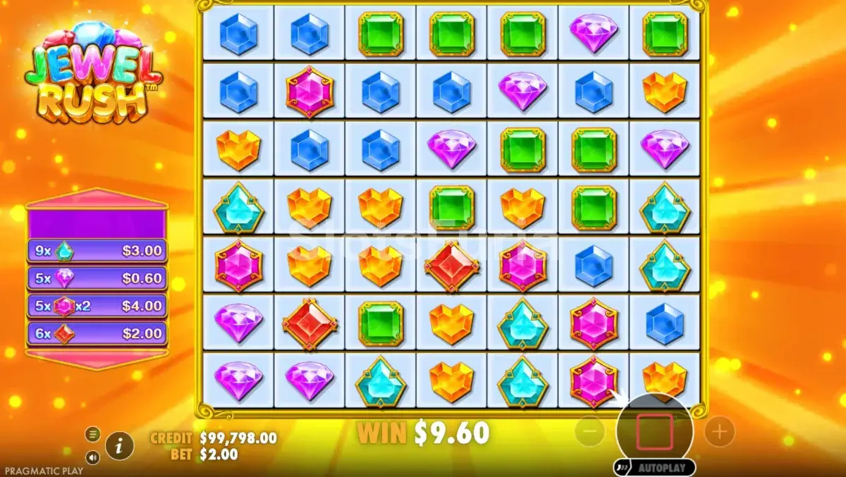 Ronda de giros gratis activada en Jewel Rush