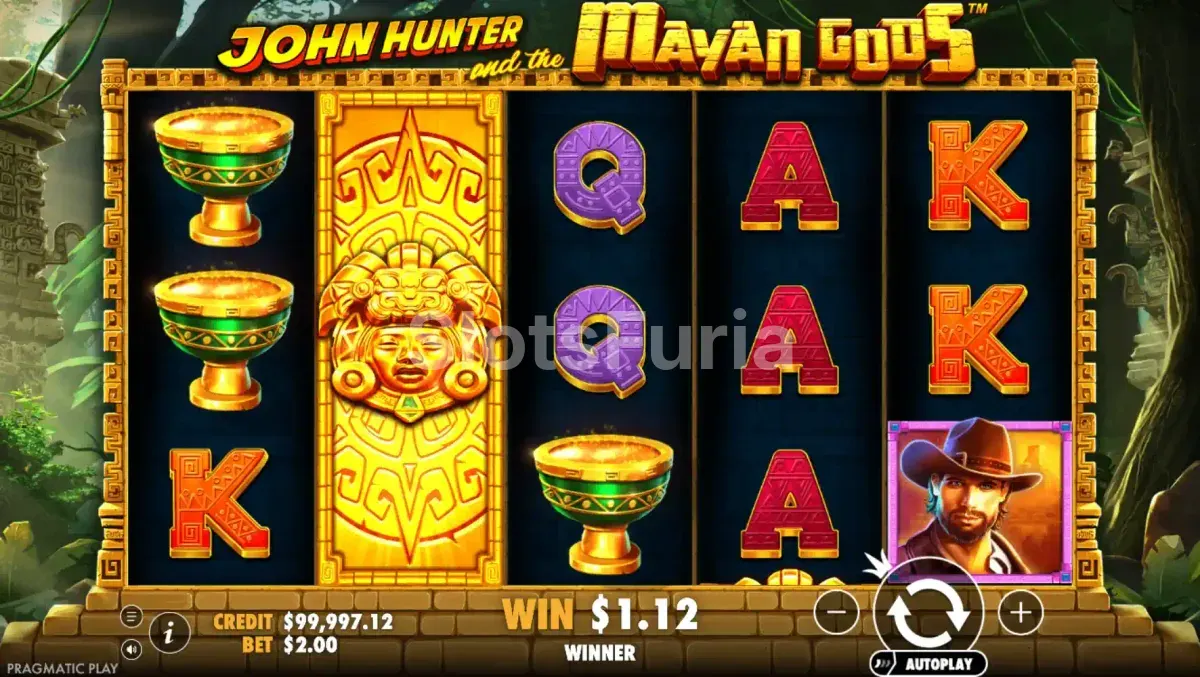 Ronda de giros gratuitos activa en John Hunter and the Mayan Gods con el sistema de mejora de niveles