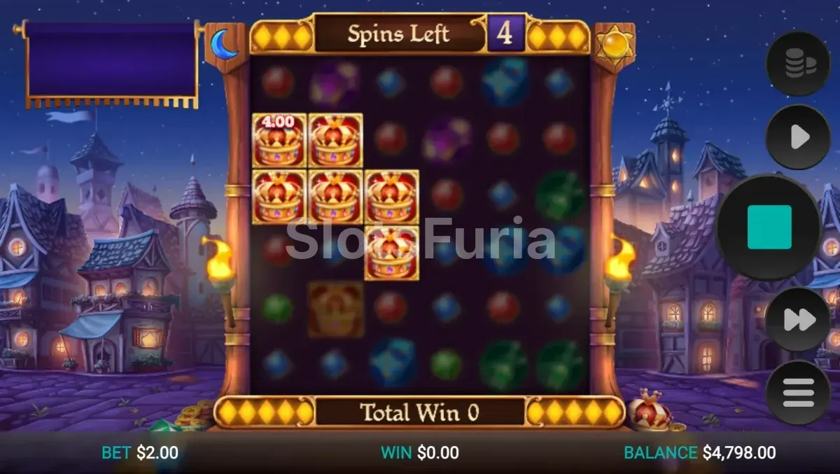 Ronda de giros gratis en Joker Split con wilds almacenados fuera de los rodillos