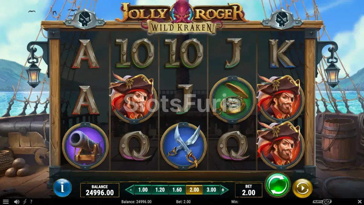 Bonus de giros gratuitos en Jolly Roger Wild Kraken con el Kraken en acción