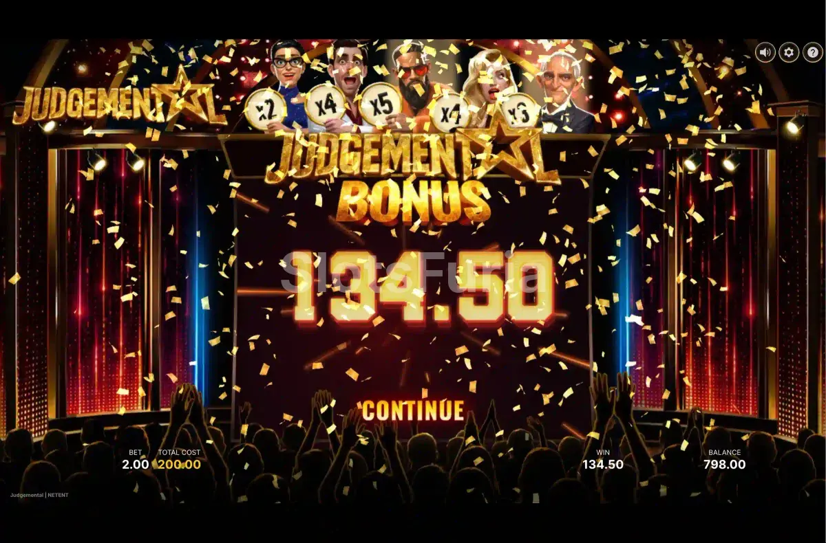 Gran victoria en Judgemental slot de NetEnt