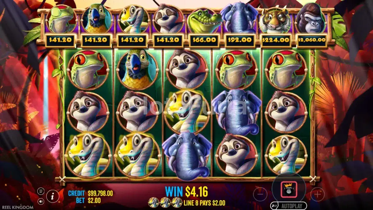 Ronda de tiradas gratuitas de Jumbo Safari con multiplicadores activos