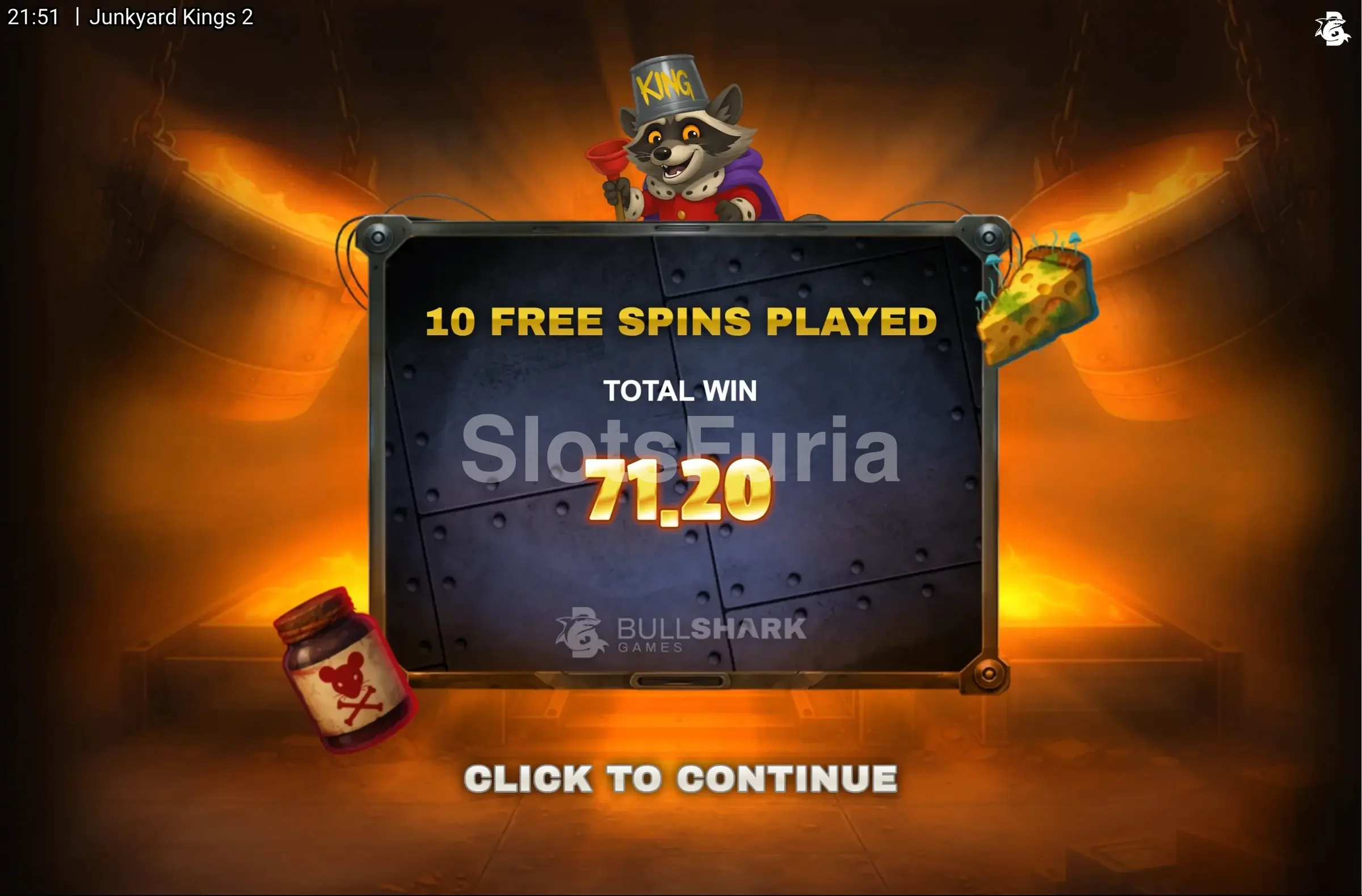 Pantalla de gran victoria en Junkyard Kings 2