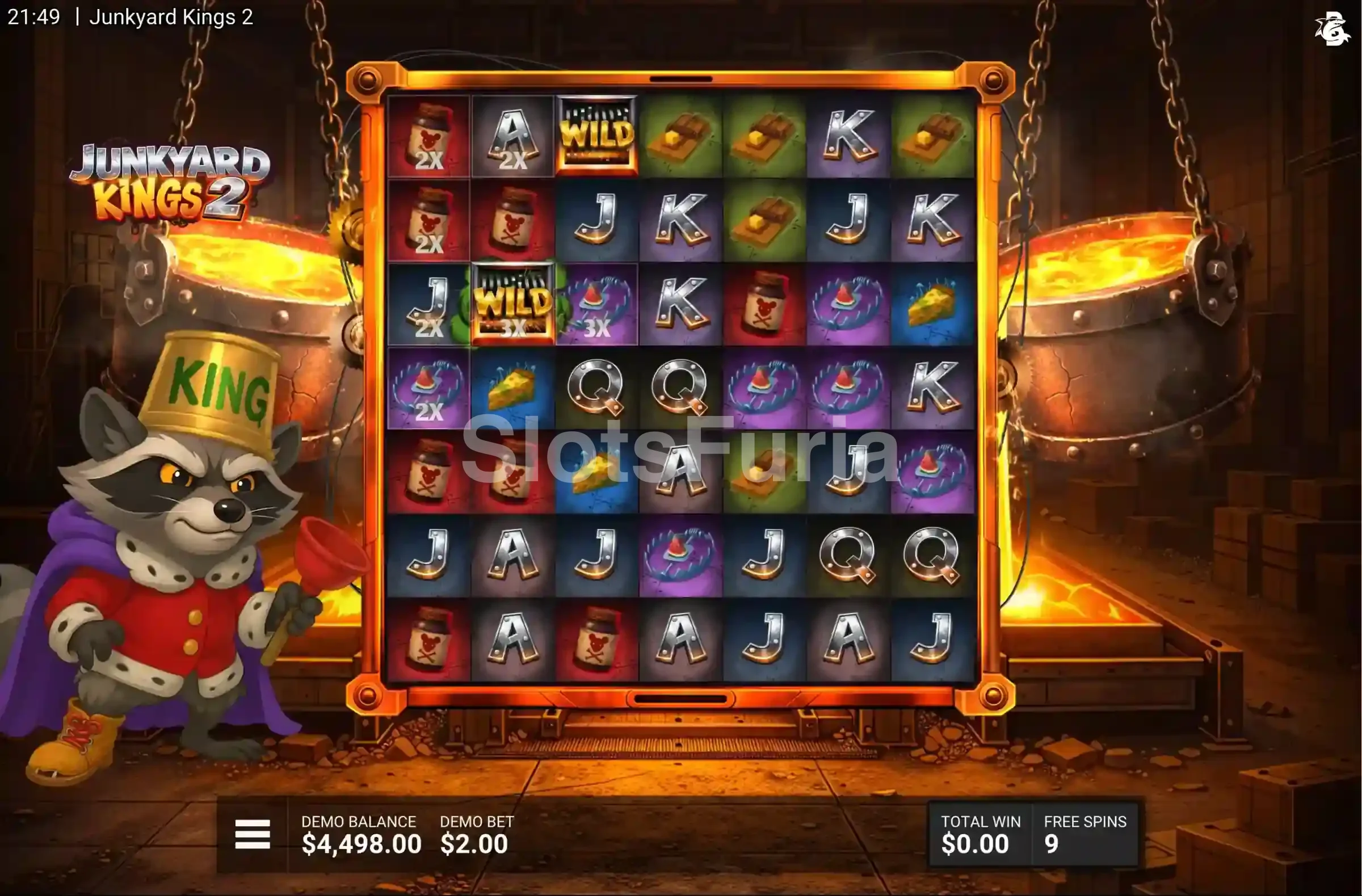 Ronda de giros gratuitos activada en Junkyard Kings 2
