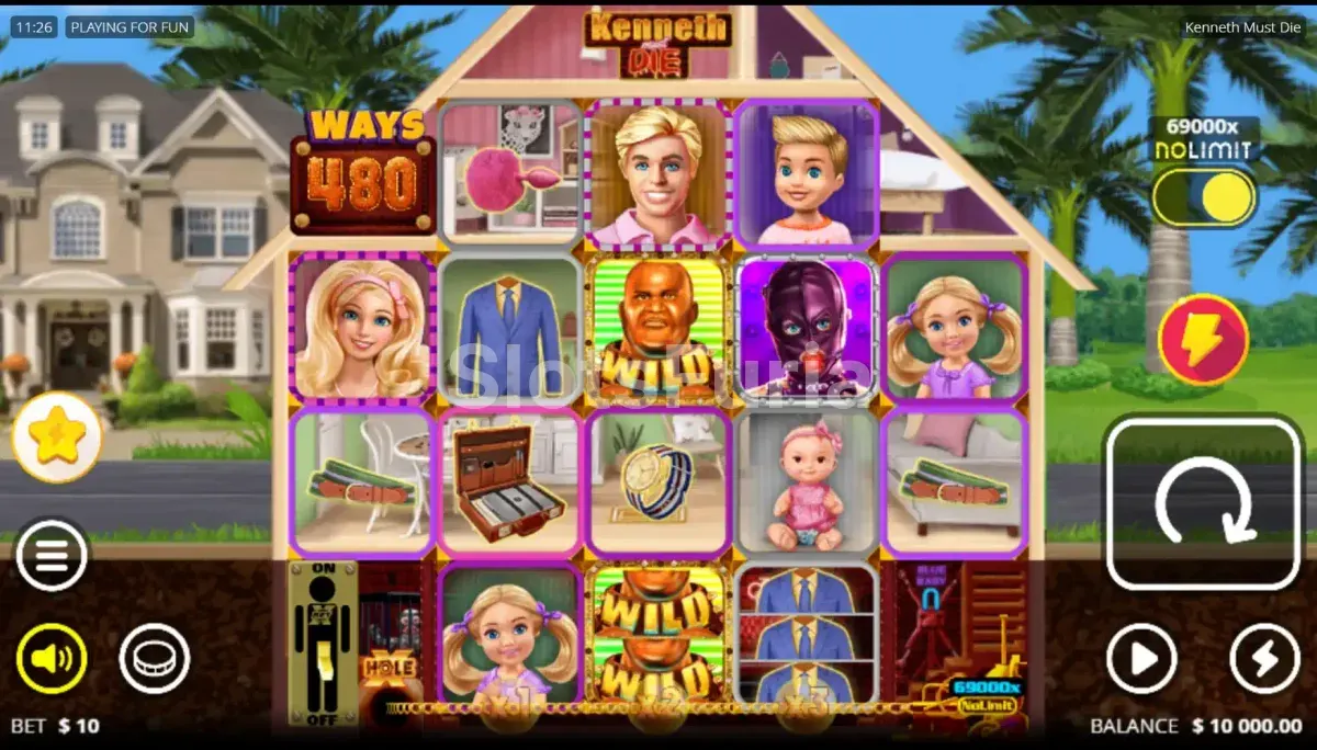 Juego base de Kenneth Must Die, tragamonedas de Nolimit City