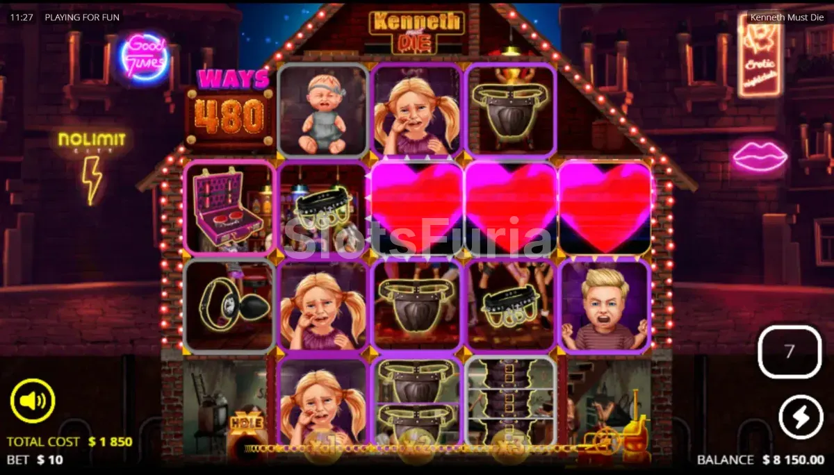 Ronda de giros gratuitos de Kenneth Must Die con multiplicadores activos