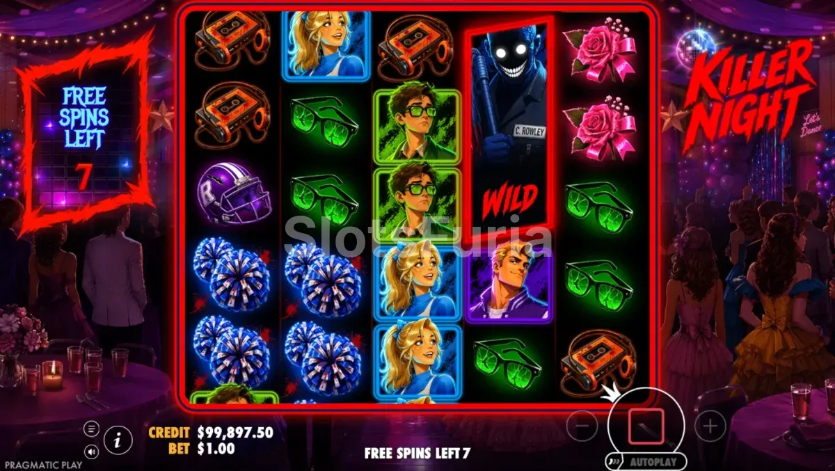 Ronda de giros gratis de Killer Night con wild expandido