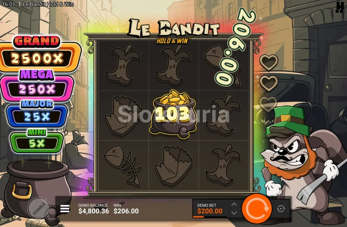 Momento de gran ganancia en Le Bandit Hold & Win