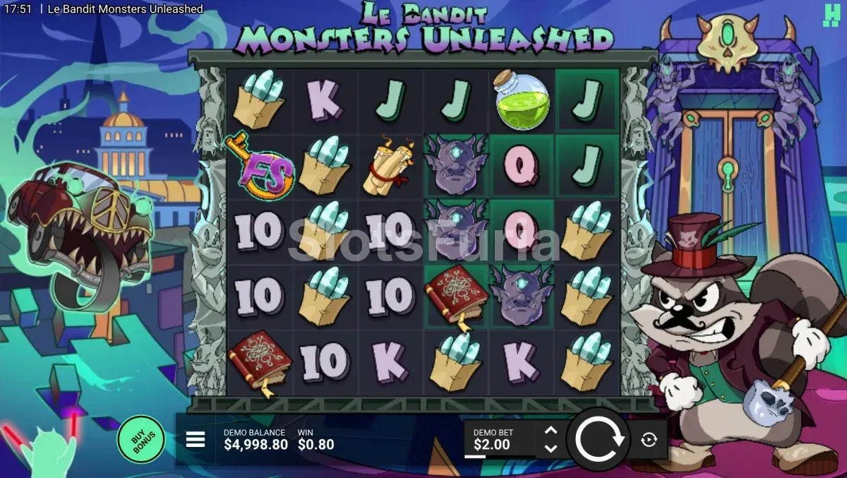 Juego base de Le Bandit Monsters Unleashed con sus 6 rodillos