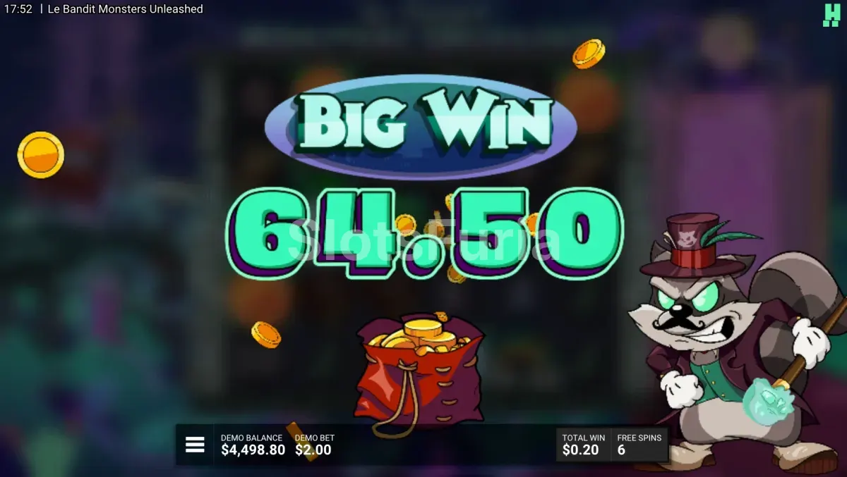 Premio destacado durante una ronda de Le Bandit Monsters Unleashed