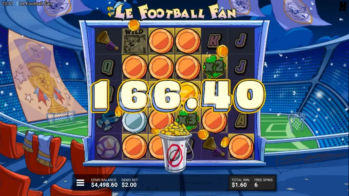 Gran victoria en Le Football Fan - pantalla de big win