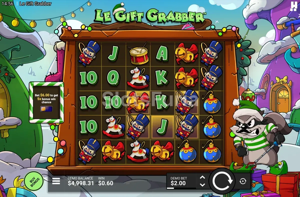 Juego base de Le Gift Grabber con la grilla de 6x5