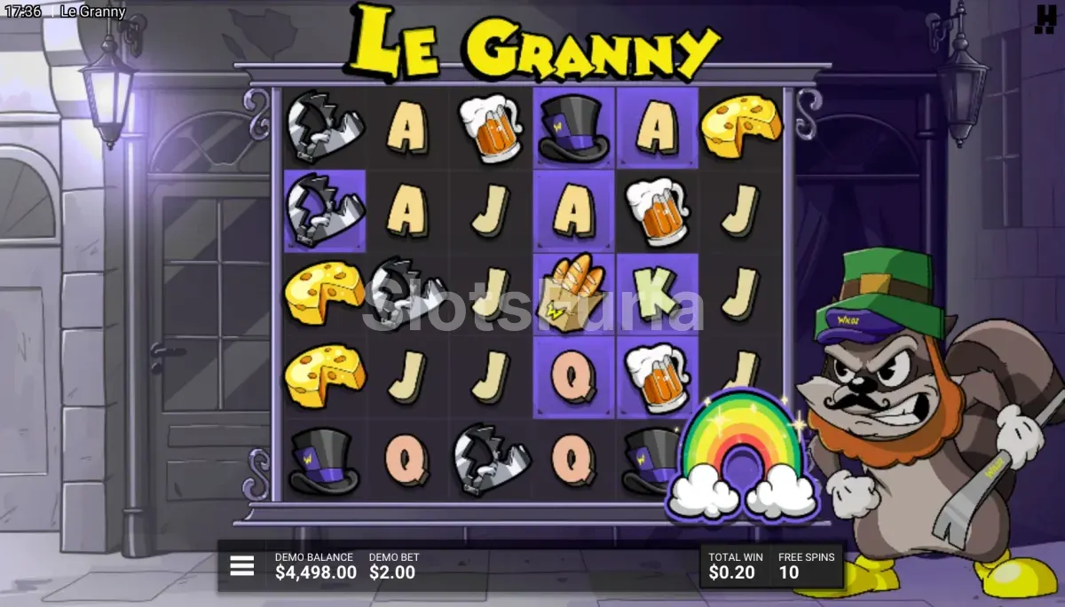 Ronda de giros gratis de Le Granny en pleno desarrollo