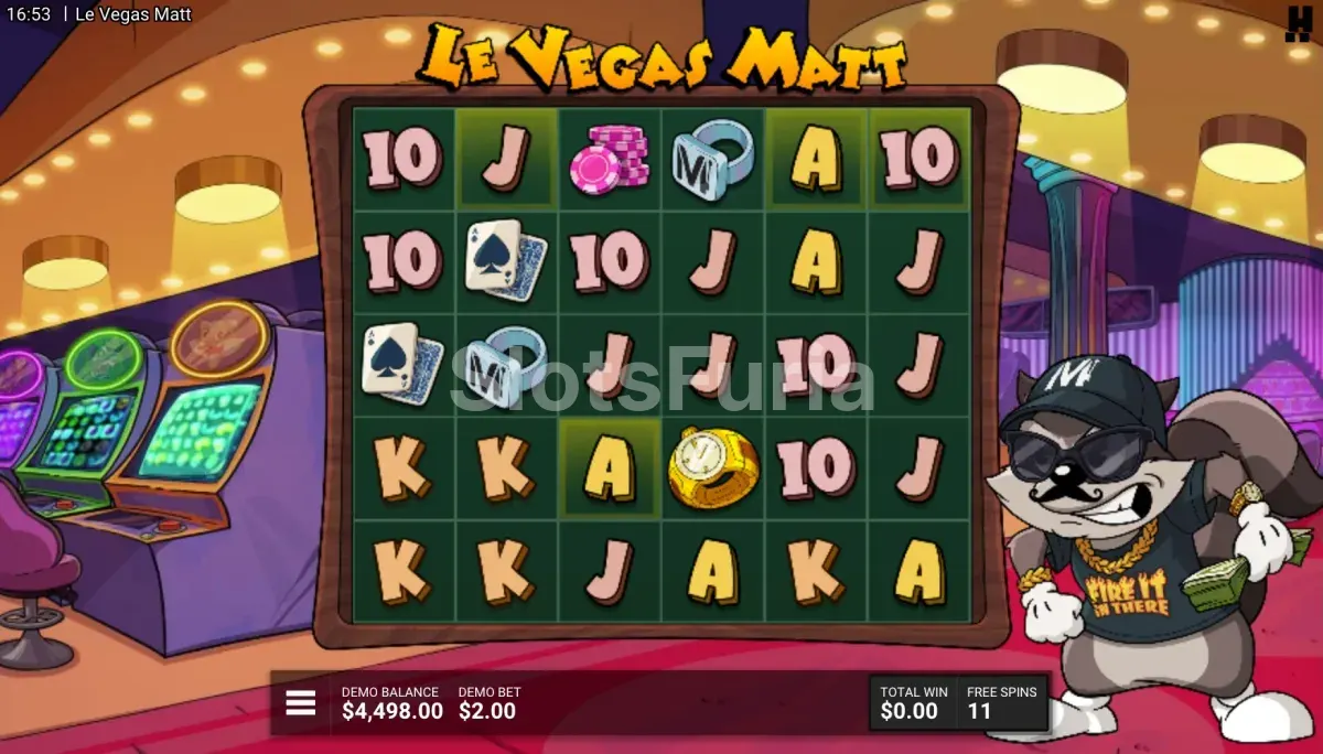 Ronda de giros gratis en Le Vegas Matt