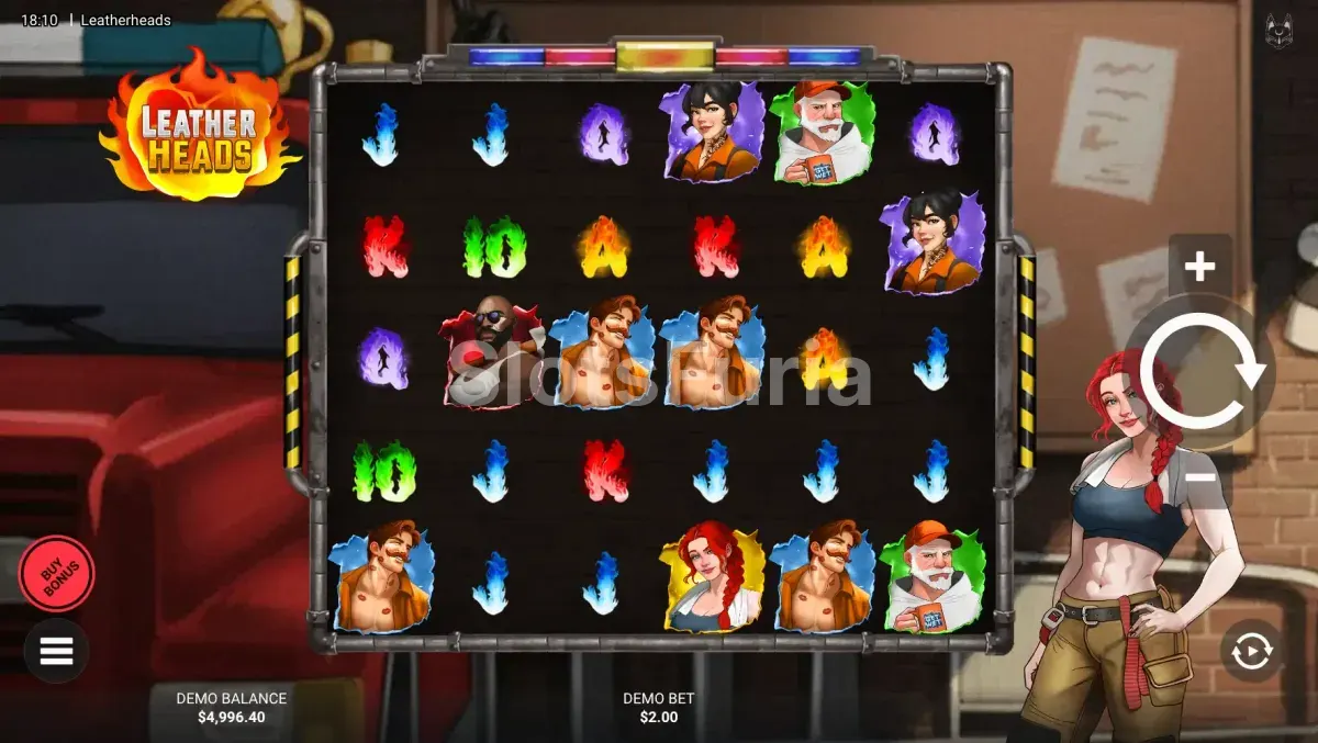 Juego base de Leatherheads con la cuadrícula de 6 rodillos y 5 filas