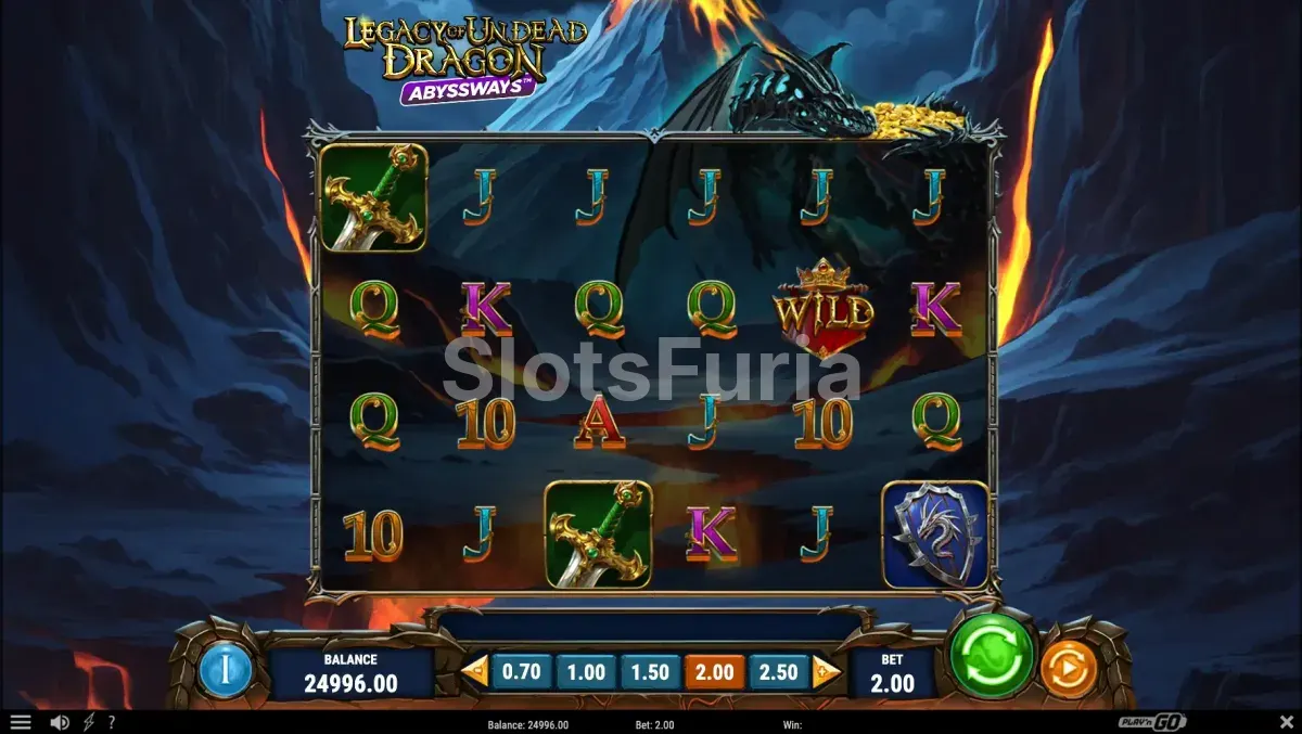 Ronda de giros gratuitos de Legacy of Undead Dragon Abyssways con wilds pegajosos activos