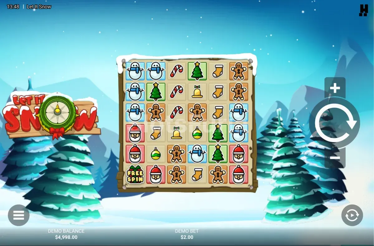 Símbolos scatter de giros gratis en Let It Snow