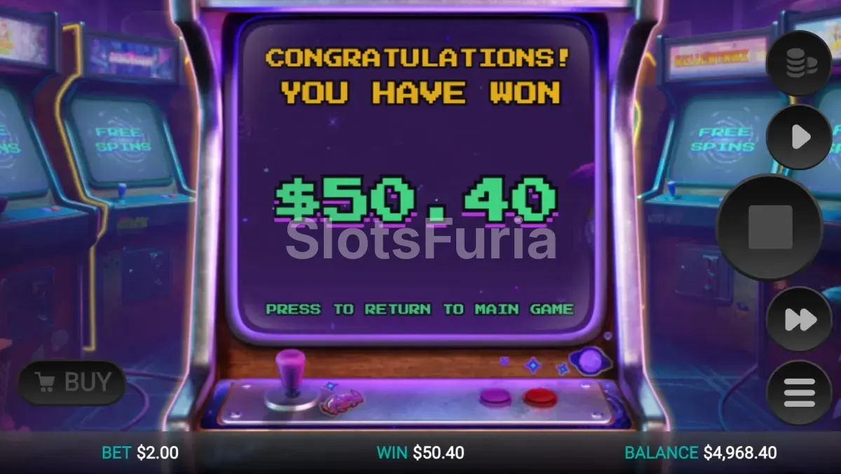 Gran victoria en Line Busters Dream Drop con multiplicadores activos