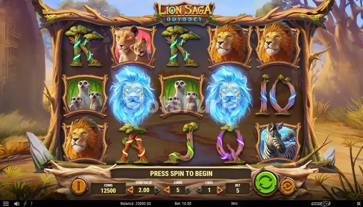 Juego base de Lion Saga Odyssey en las llanuras africanas