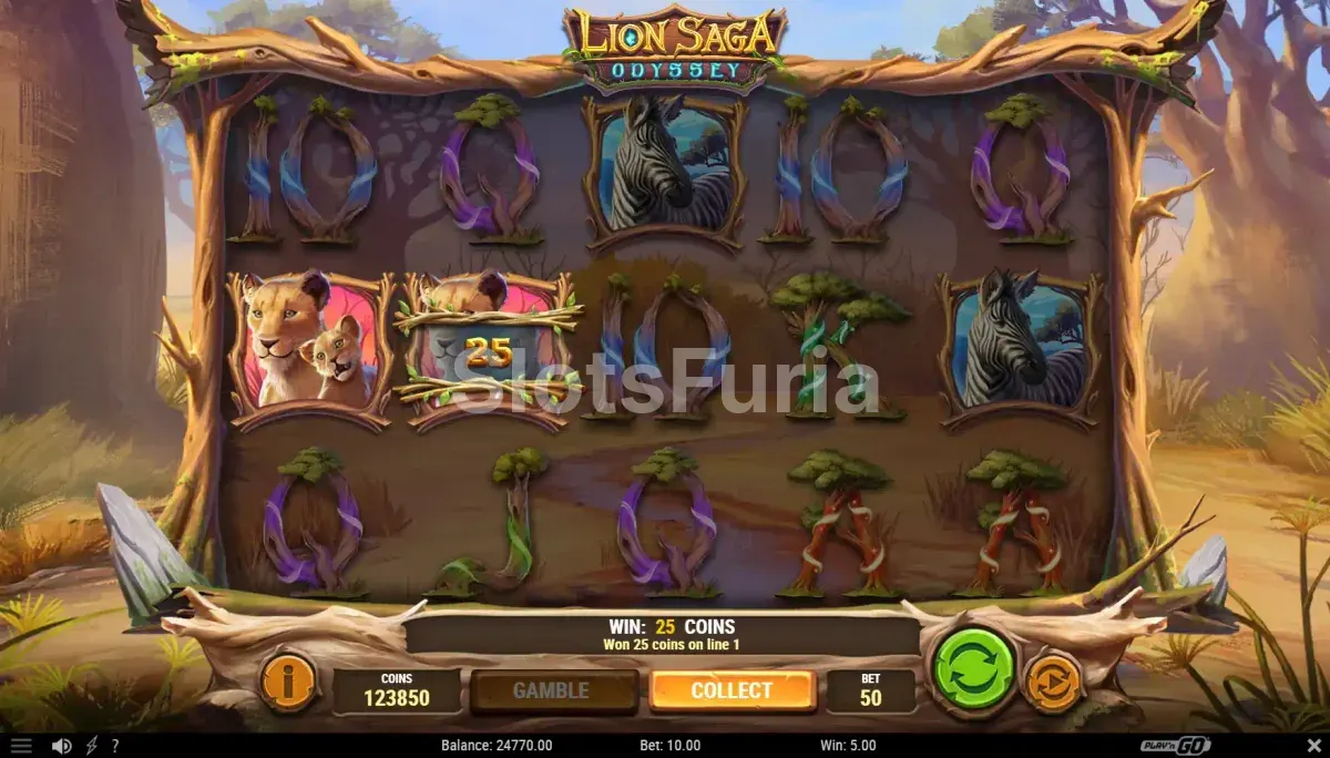 Resultado de tirada emocionante en Lion Saga Odyssey