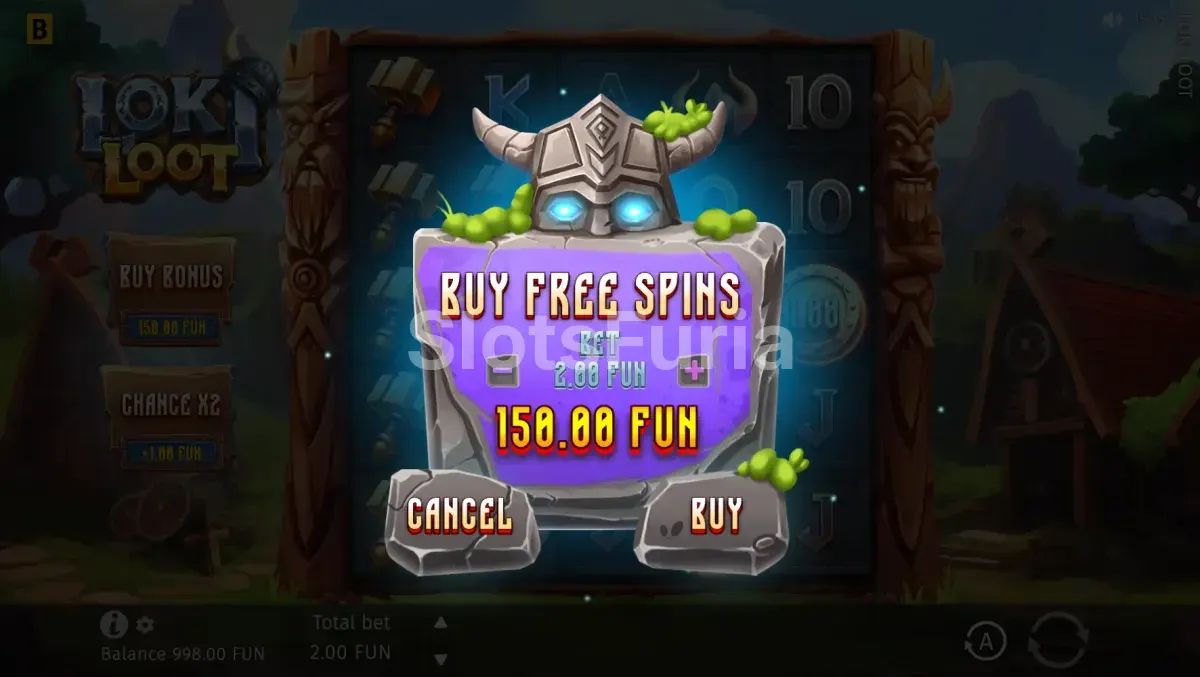 Función de compra de bonus en Loki Loot