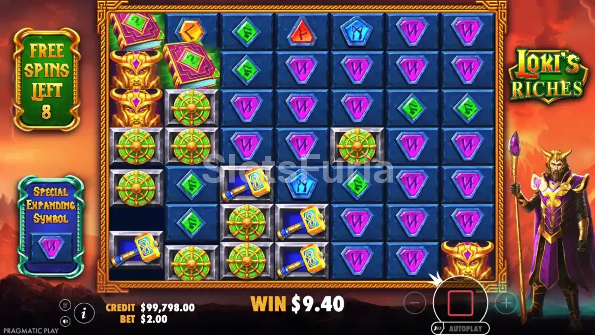 Ronda de giros gratuitos en Loki's Riches de Pragmatic Play