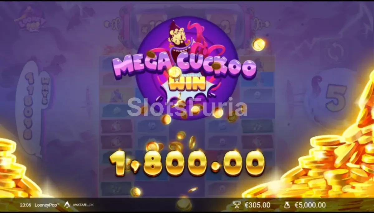 Gran victoria conseguida en LooneyPop mostrando el potencial máximo