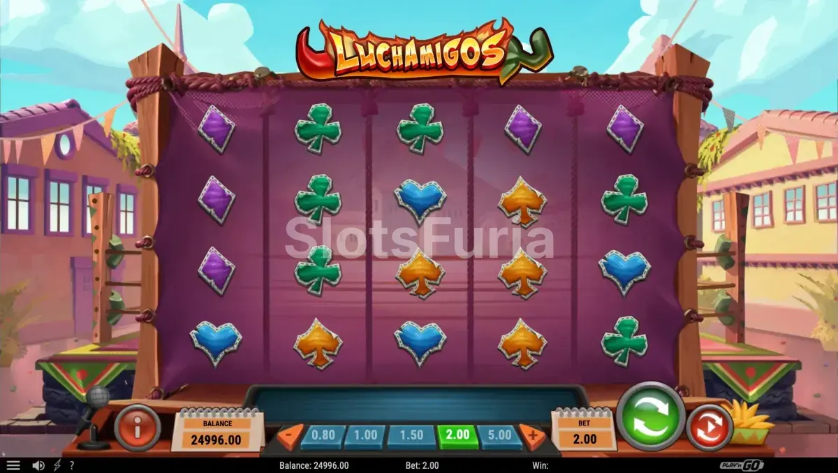 Segunda pantalla del juego base de Luchamigos mostrando wilds activos